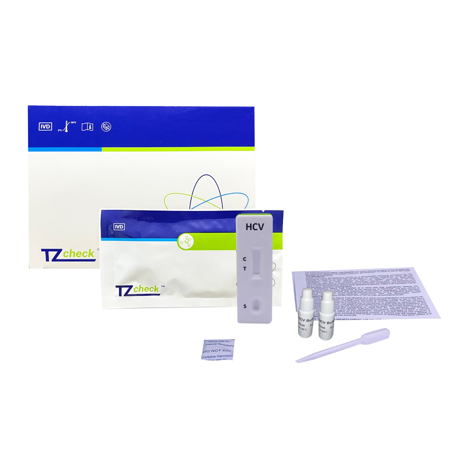 Експрес-тест на Вірус гепатиту С (НСV) (цільна кров, сироватка, плазма) (Tzcheck I097-4002)